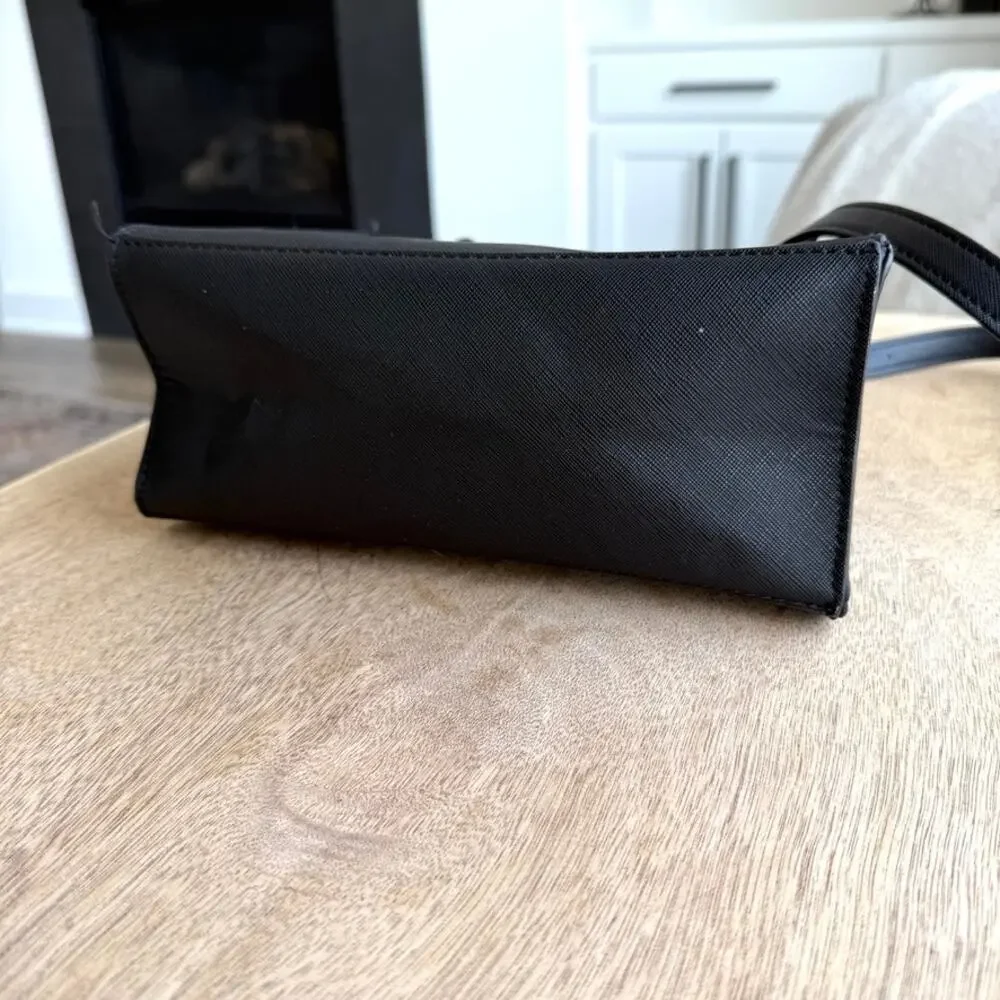 LA|TC RAD Milano Mini Vegan Leather Tote Structured Satchel Black‎ Shoulder Bag